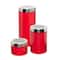 Honey Can Do Red Retro Canisters, 3 Pack